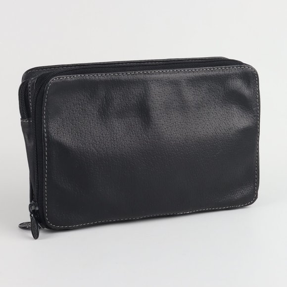 Scully Leather Personal Clutch Black Leather - Picture 2 of 12